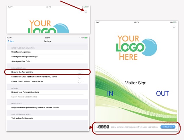 Buy the InApp purchase and the advertisement banner will be removed.